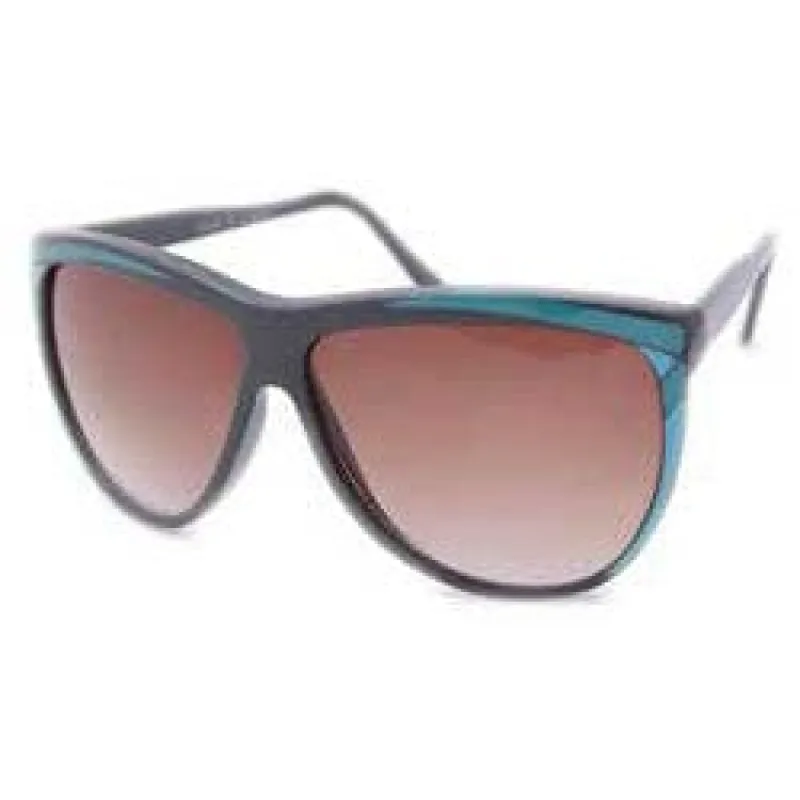 RHYMES Teal Cat-Eye Sunglasses made by Giant Vintage