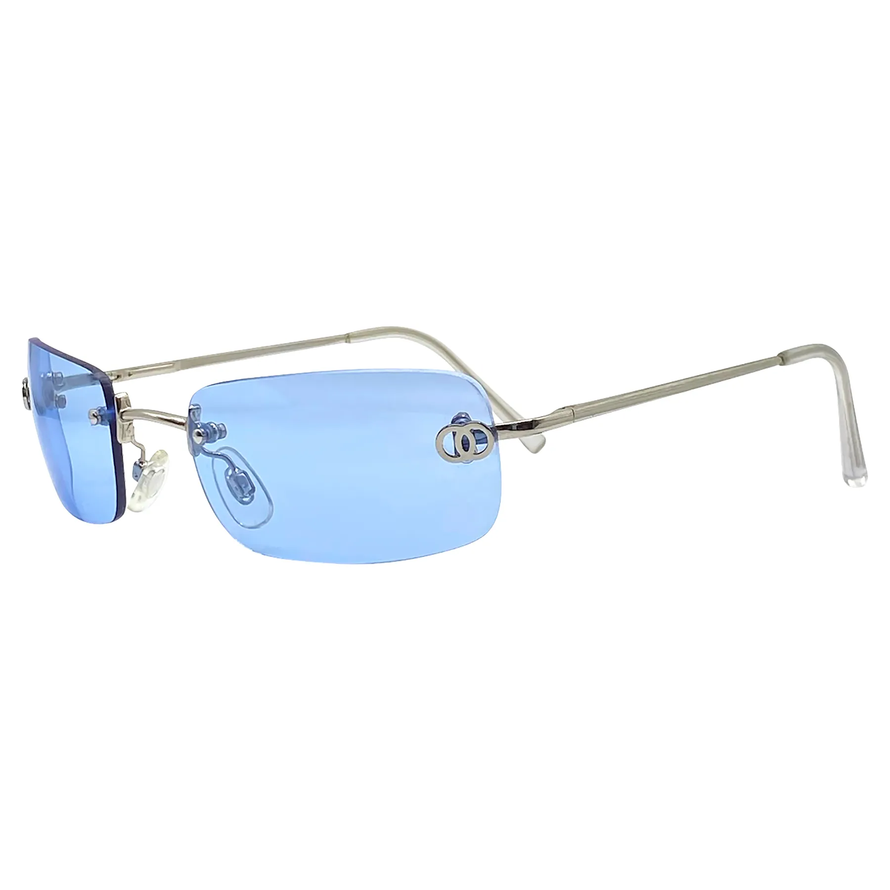 AMETHYST Rimless Y2K Sunglasses sold by Giant Vintage product image thumbnail 4