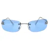 AMETHYST Rimless Y2K Sunglasses sold by Giant Vintage