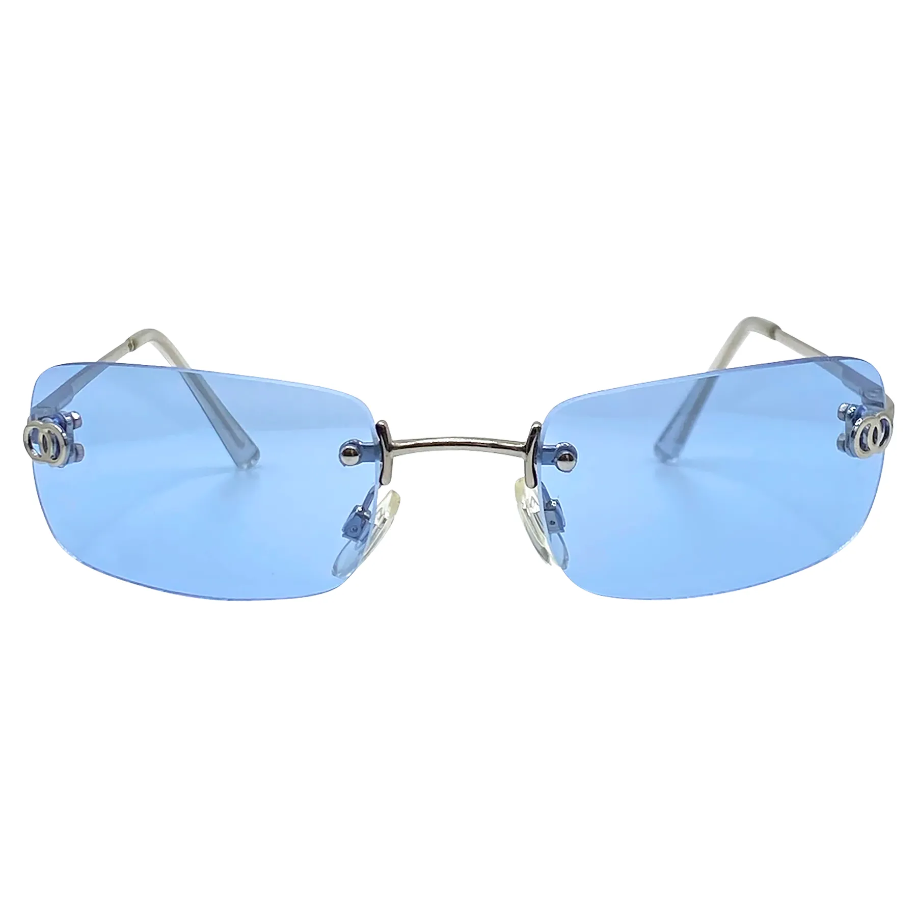 AMETHYST Rimless Y2K Sunglasses sold by Giant Vintage product image thumbnail 3