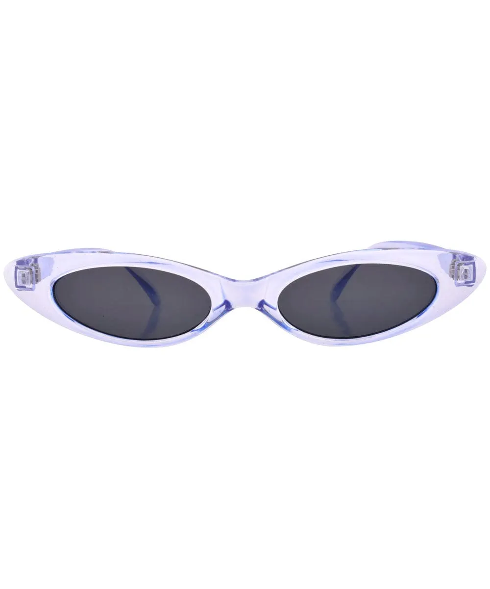 CAROLINA Crystal Blue Slim Cat-Eye Sunglasses sold by Giant Vintage product image thumbnail 3