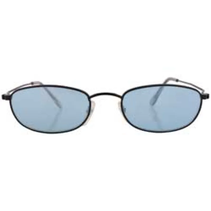 STRANGER Black / Blue Square Sunglasses sold by Giant Vintage