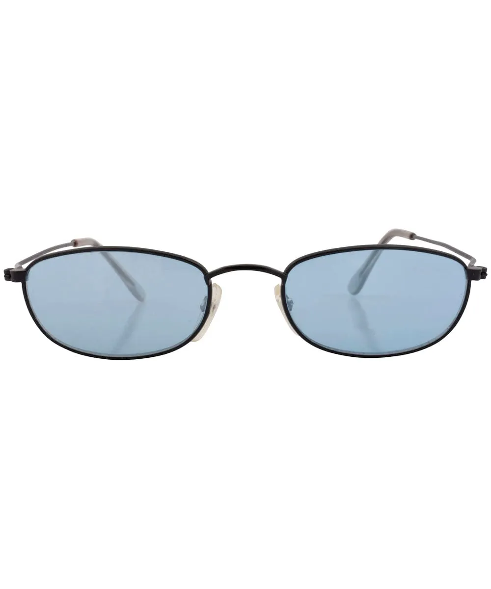 STRANGER Black / Blue Square Sunglasses sold by Giant Vintage product image thumbnail 3