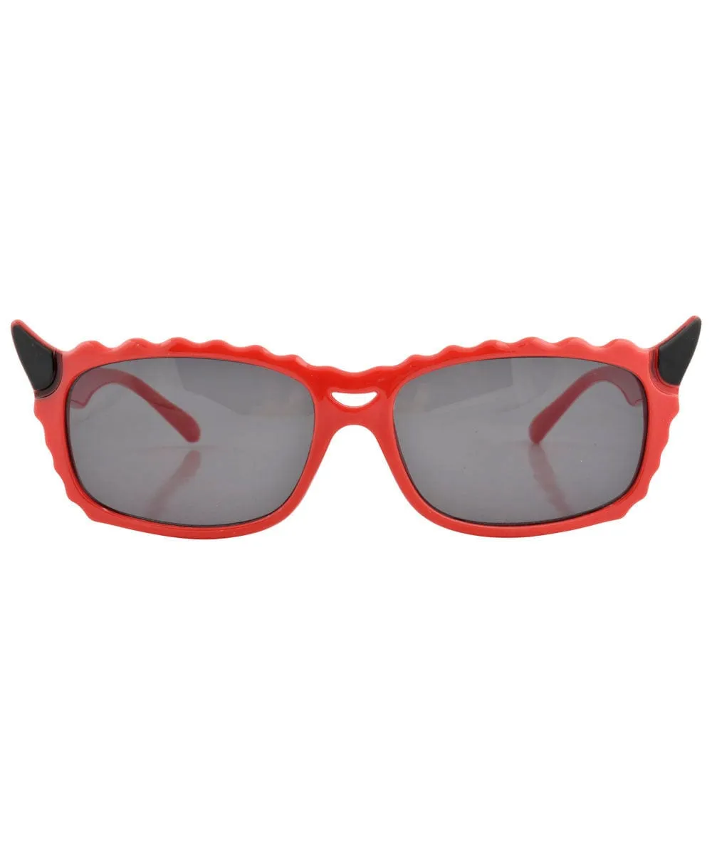 LIL' DEVIL Red Mens Sunglasses sold by Giant Vintage product image thumbnail 3
