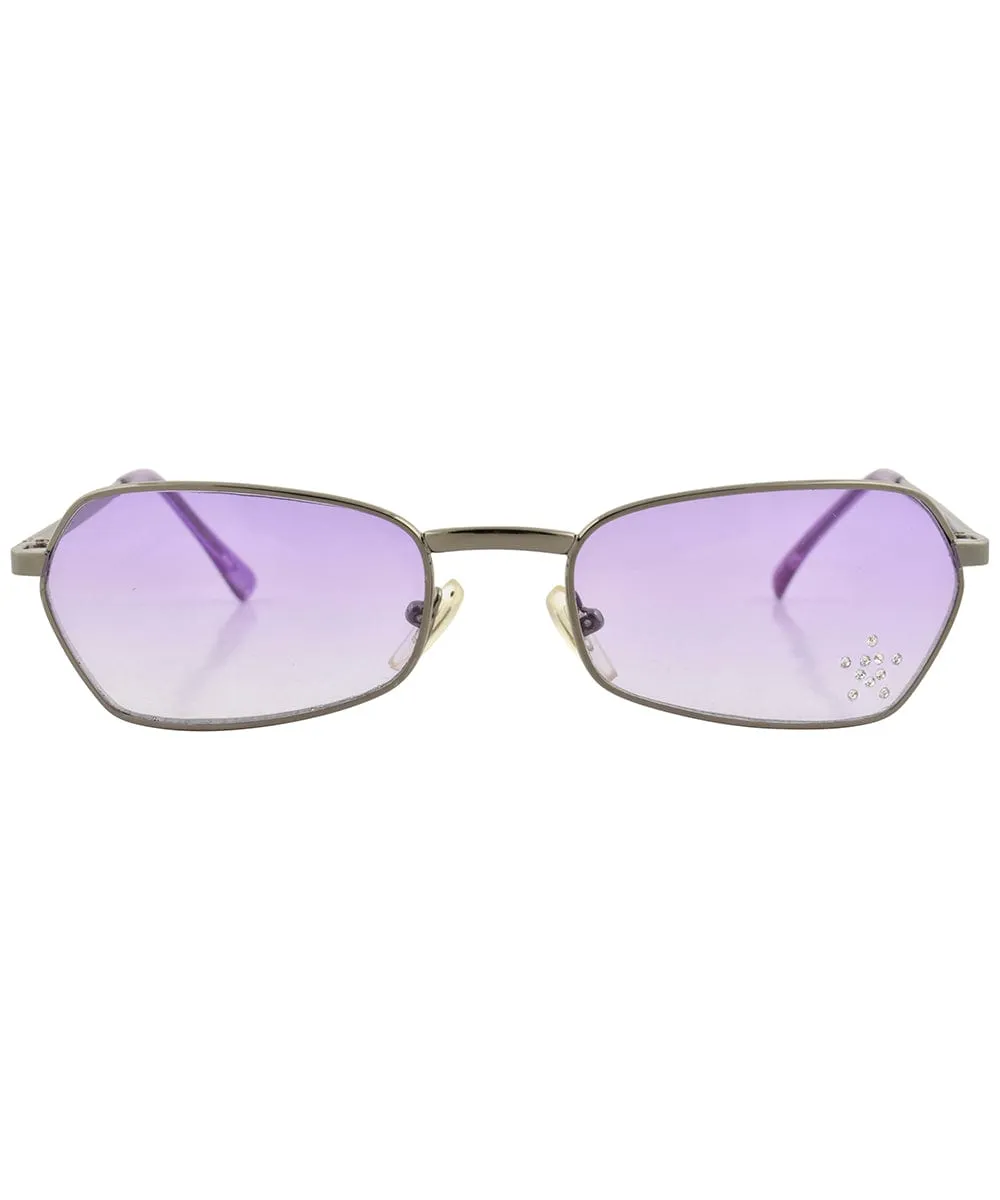 T.Y.V.M. Purple/Star Rimless Sunglasses sold by Giant Vintage product image thumbnail 3