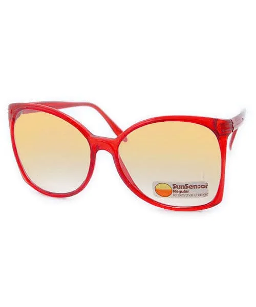 CX-WALLY Red Oversized Sunglasses sold by Giant Vintage product image thumbnail 2