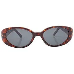 SERIOUS Tortoise Oval Cat-Eye Sunglasses sold by Giant Vintage