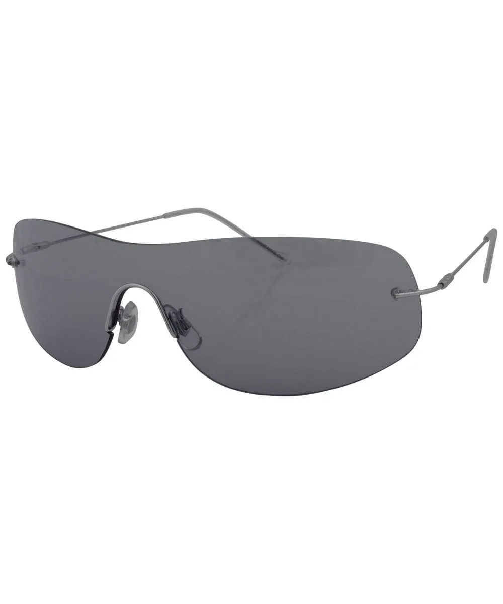 STARS Smoke Rimless Sunglasses sold by Giant Vintage product image thumbnail 2
