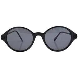 BECKETT Black Oval Sunglasses sold by Giant Vintage
