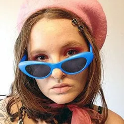 POW! Blue Cat-Eye Sunglasses sold by Giant Vintage