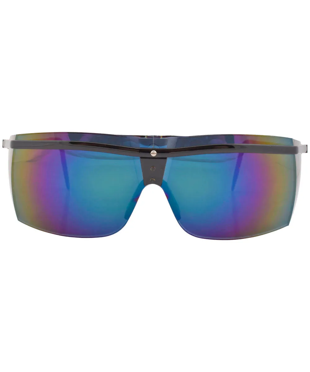 BEGINNING Black/Blue Shield Sunglasses sold by Giant Vintage product image thumbnail 2