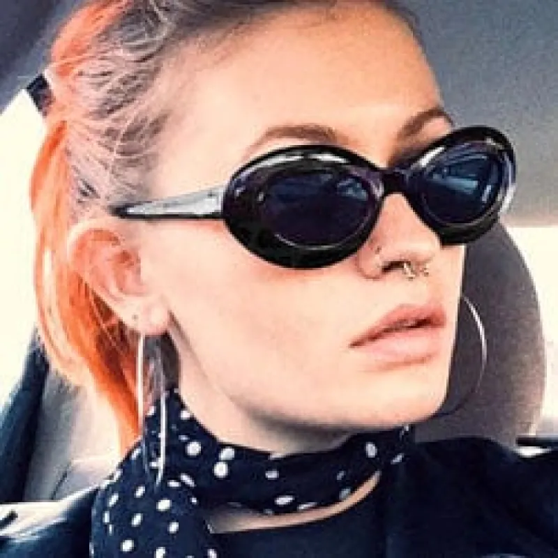 OBJECT Black Cat-Eye Sunglasses sold by Giant Vintage