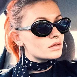 OBJECT Black Cat-Eye Sunglasses sold by Giant Vintage