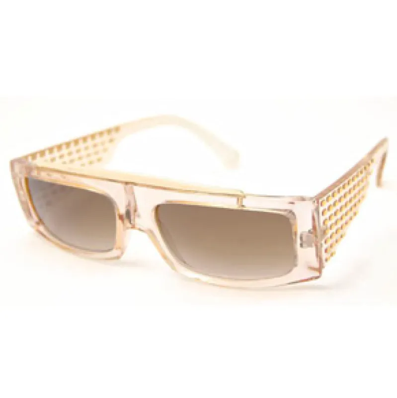 MARTINO Crystal Tan 90s Hip-Hop Sunglasses sold by Giant Vintage