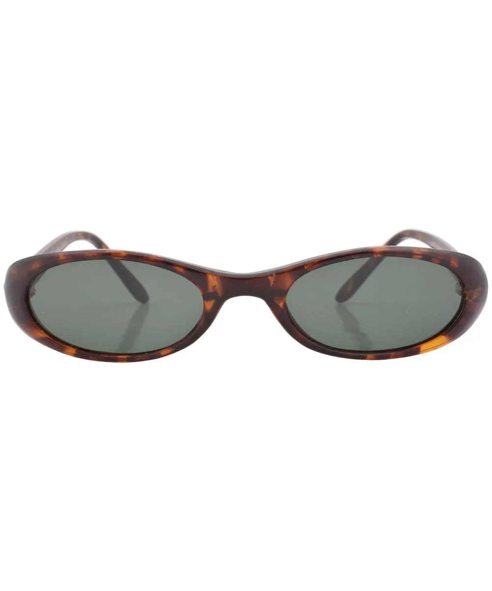 QUITIT Tortoise Oval Sunglasses sold by Giant Vintage product image thumbnail 3