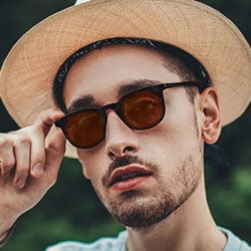 BROPHY Black/Rust Classic Sunglasses sold by Giant Vintage
