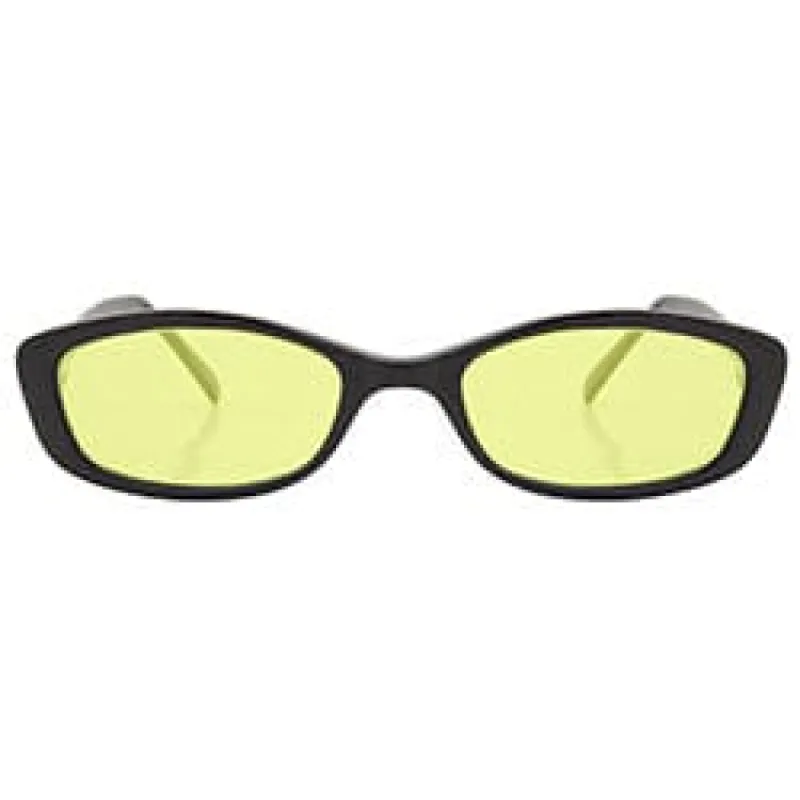 ROCKET Black/Yellow Micro-Square Sunglasses sold by Giant Vintage