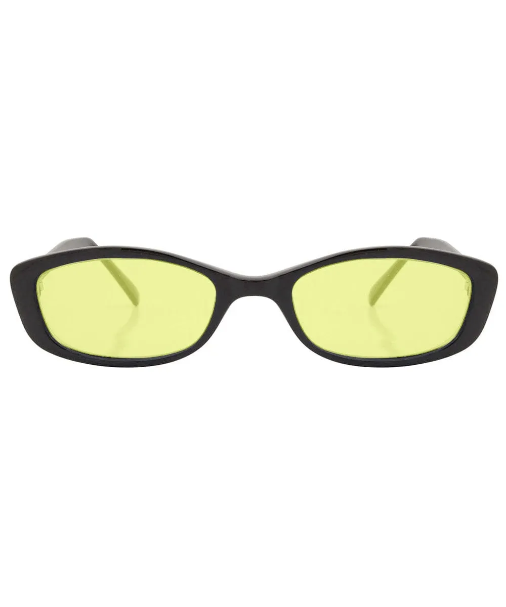 ROCKET Black/Yellow Micro-Square Sunglasses sold by Giant Vintage product image thumbnail 3