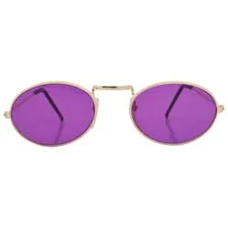 HUGS Gold/Purple Oval Sunglasses sold by Giant Vintage