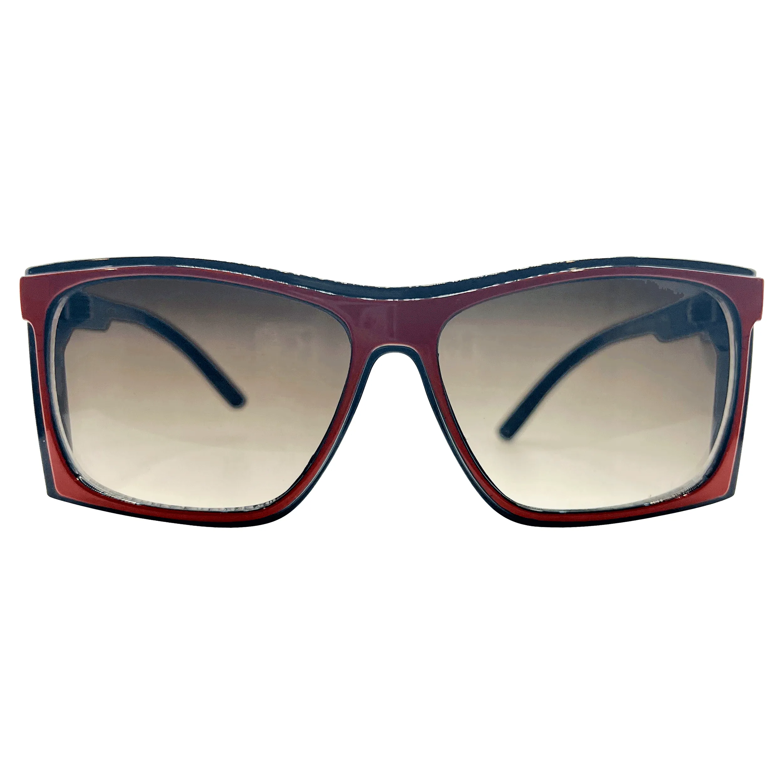X-RAY Red 80s Square Shield Sunglasses sold by Giant Vintage
