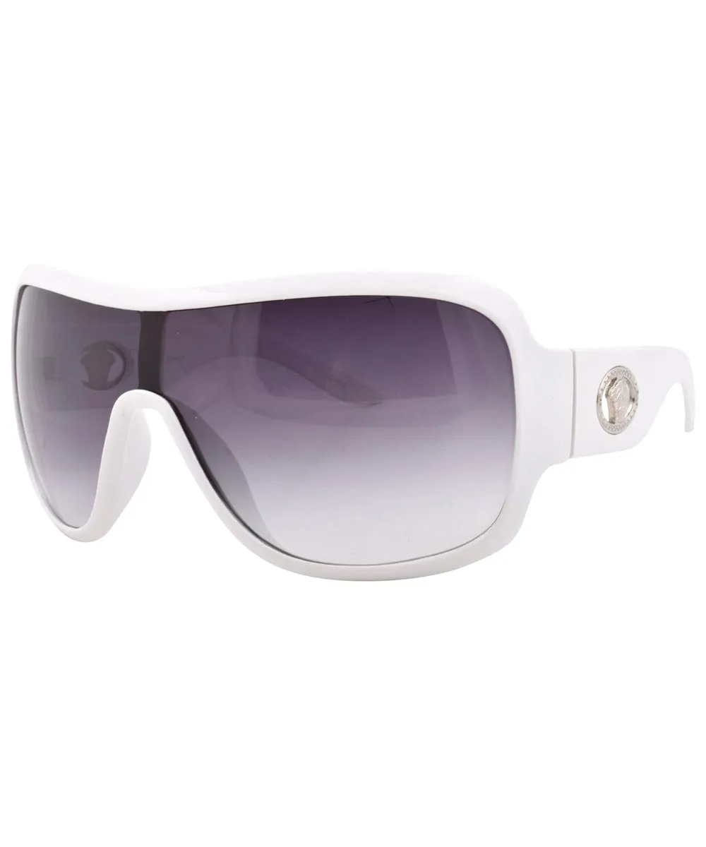 FAME White Oversized Sunglasses sold by Giant Vintage product image thumbnail 2
