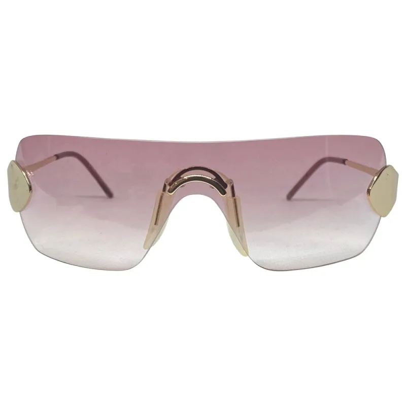 TONER Pink Y2K Rimless Sunglasses *As Seen On: Chloe Bailey* sold by Giant Vintage