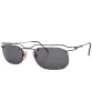PLUS GOOD Gunmetal Rimless Sunglasses sold by Giant Vintage