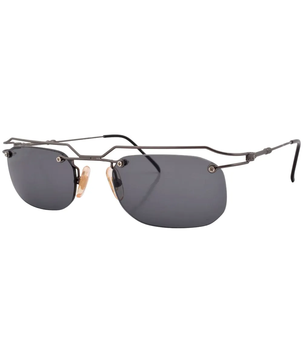 PLUS GOOD Gunmetal Rimless Sunglasses sold by Giant Vintage product image thumbnail 2