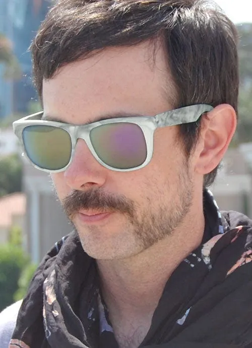 SEPULVEDA Gray Marble 80s Sunglasses sold by Giant Vintage product image thumbnail 2