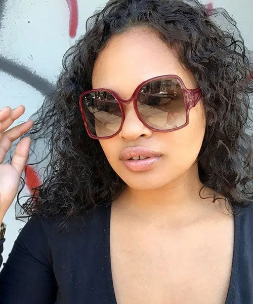 CRICKET Wine Oversized Sunglasses sold by Giant Vintage product image thumbnail 3