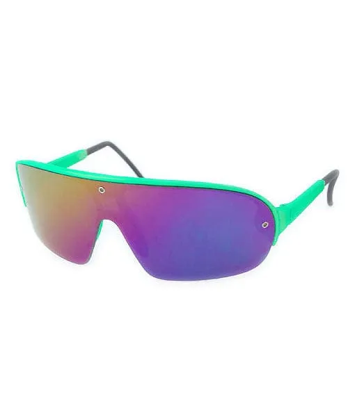 RUSH Green Shield Sunglasses sold by Giant Vintage product image thumbnail 2