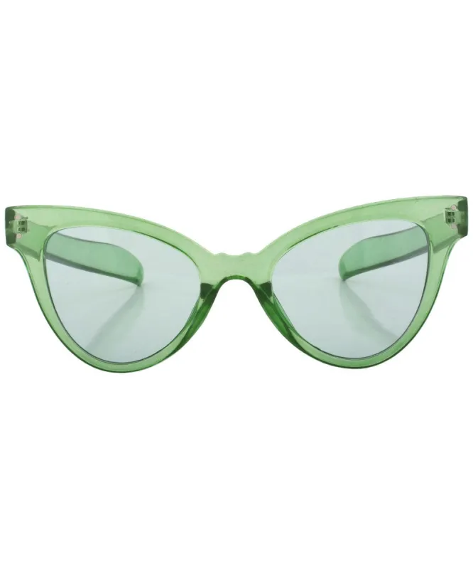 CUPID Green Cat-Eye Sunglasses sold by Giant Vintage