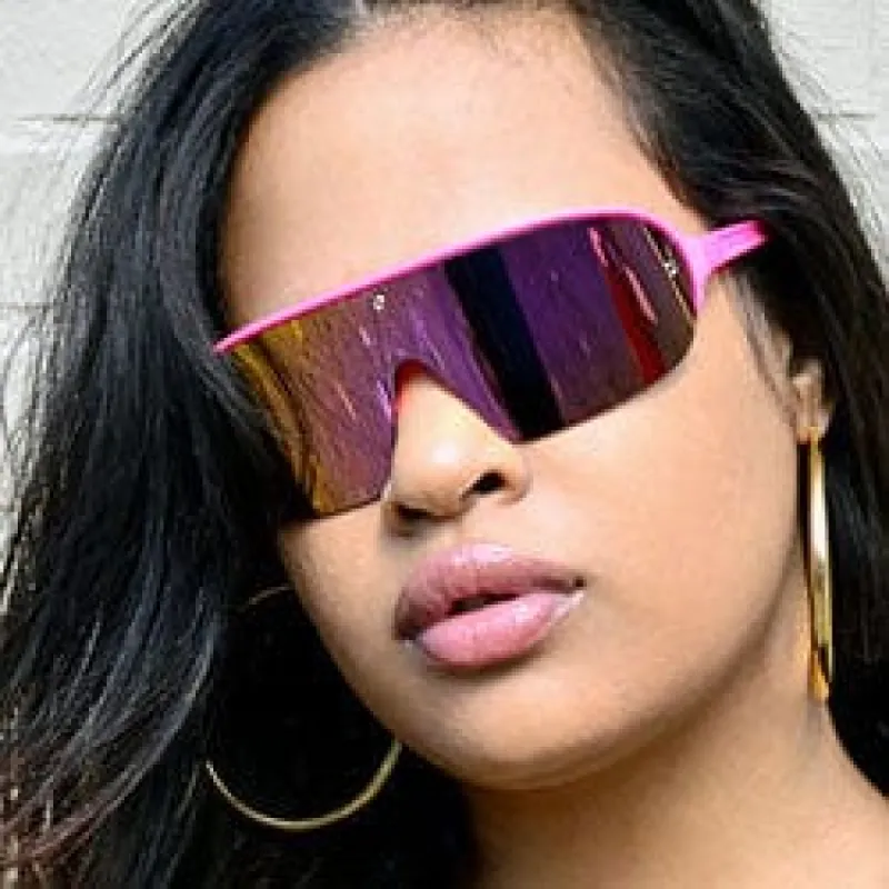 RUSH Pink Shield Sunglasses sold by Giant Vintage