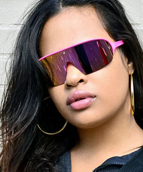 RUSH Pink Shield Sunglasses sold by Giant Vintage product image thumbnail 3