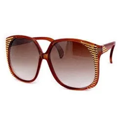 SANTA ANA Brown 70s Oversized Sunglasses sold by Giant Vintage
