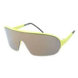 RUSH Yellow 80s Shield Sunglasses sold by Giant Vintage