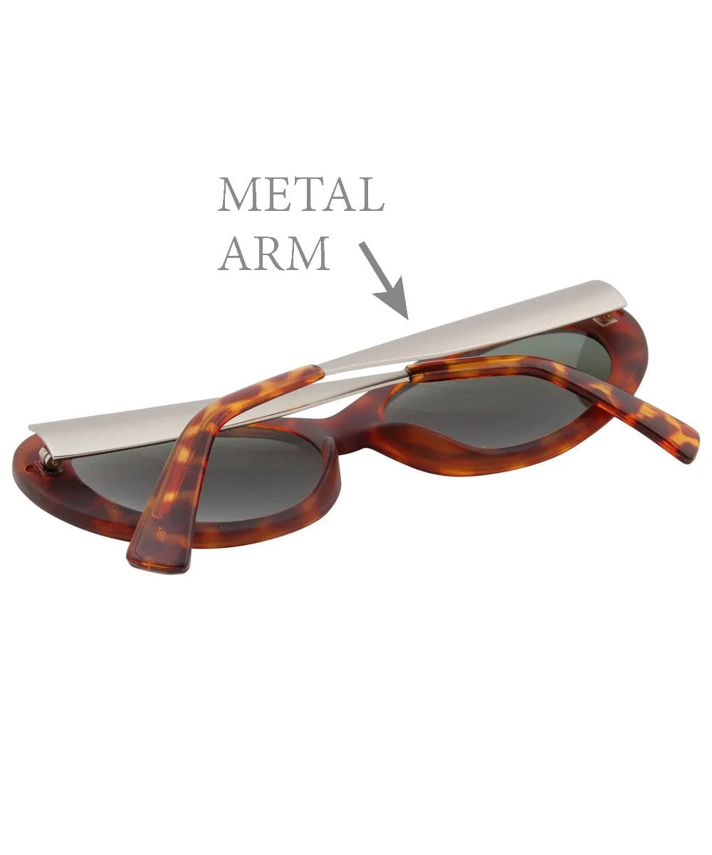 YOUTH Matte Demi Oval Sunglasses sold by Giant Vintage product image thumbnail 3