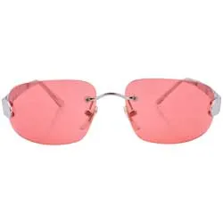 TAMPA Red Rimless Sunglasses sold by Giant Vintage