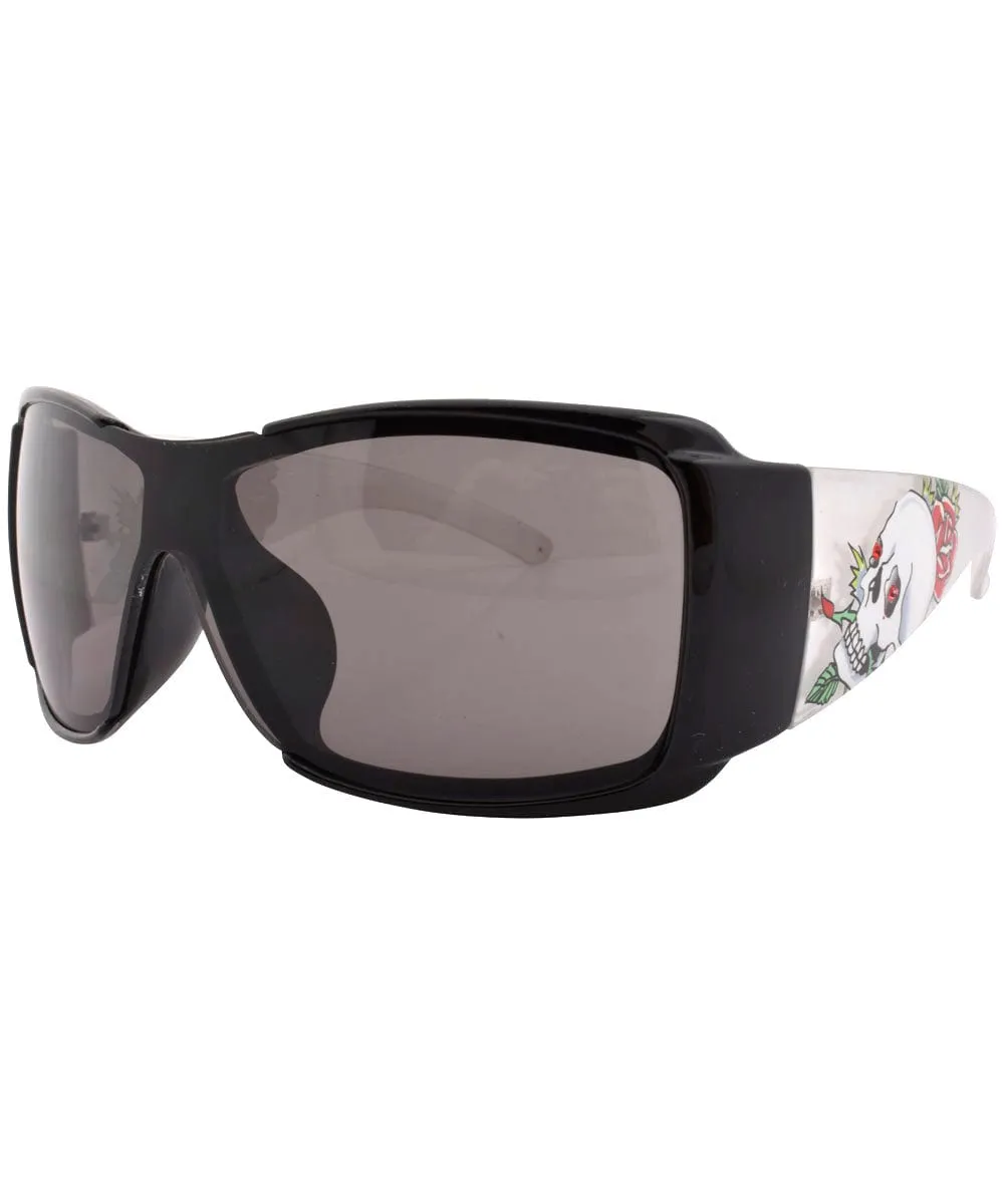 ROLLED Black/Silver Oversized Sunglasses sold by Giant Vintage product image thumbnail 3