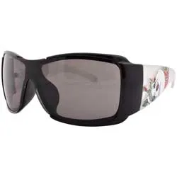 ROLLED Black/Silver Oversized Sunglasses sold by Giant Vintage