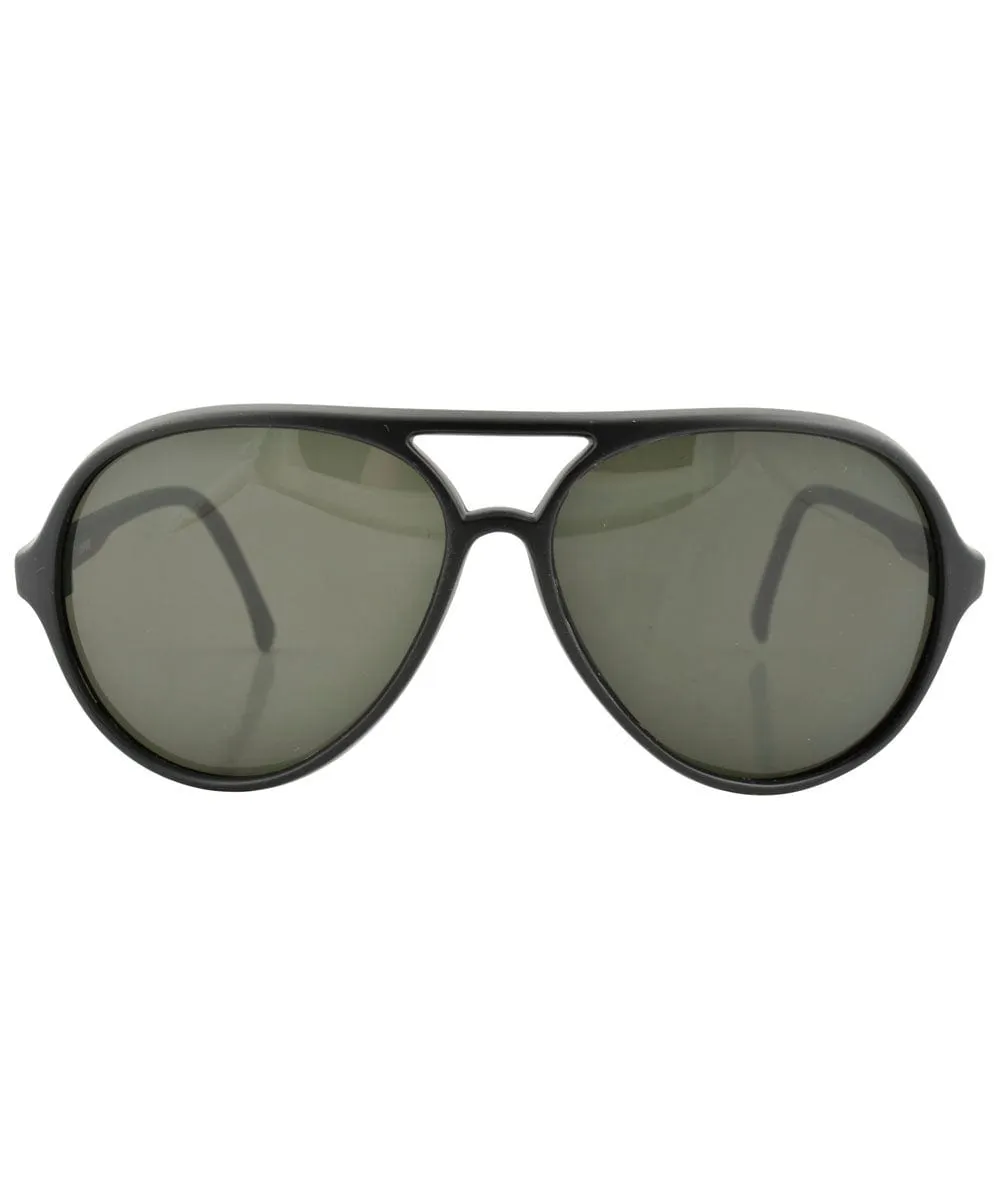 COPS Matte Black Aviator Sunglasses sold by Giant Vintage product image thumbnail 3