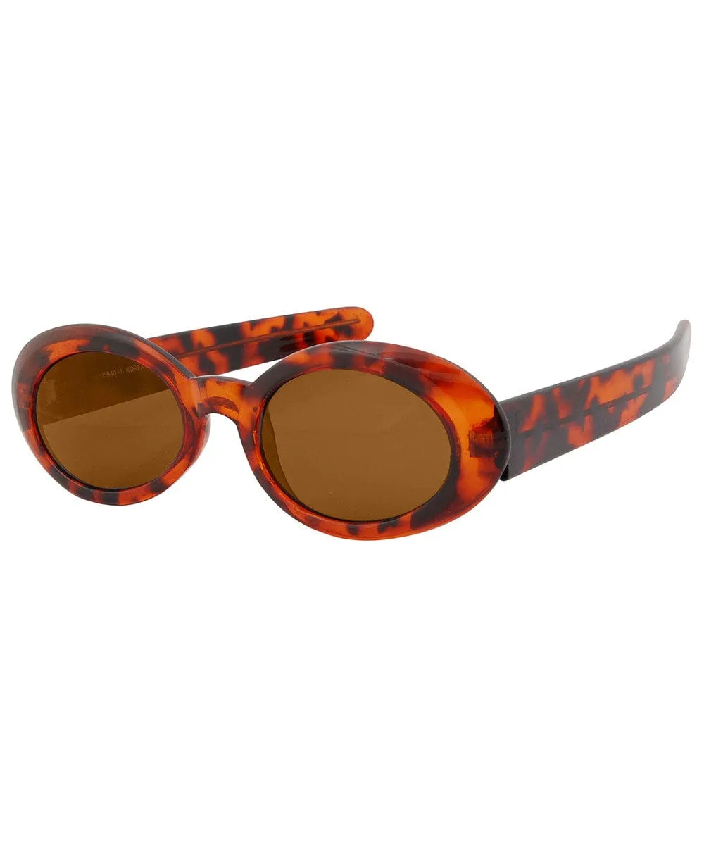 CHELS Tortoise/Brown Round Sunglasses sold by Giant Vintage product image thumbnail 3