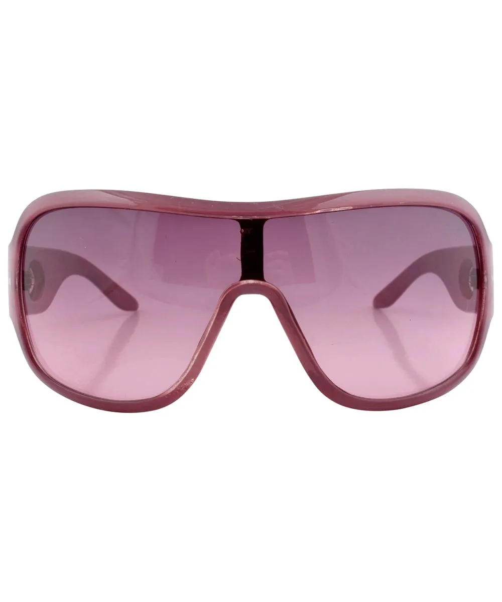 FAME Mauve Oversized Sunglasses sold by Giant Vintage product image thumbnail 3