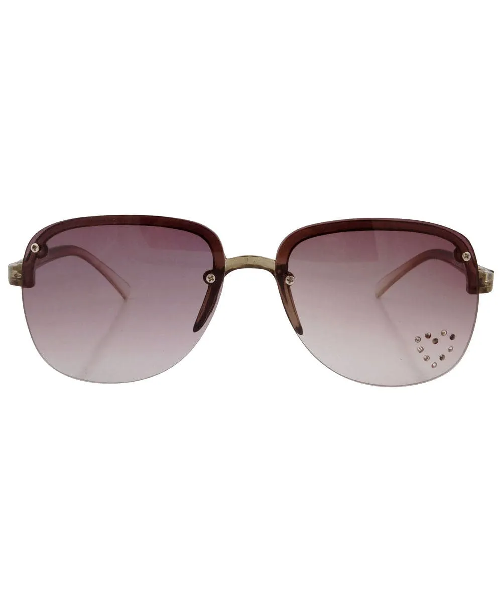 SPRINGY Smoke/Heart Rimless Sunglasses sold by Giant Vintage product image thumbnail 3