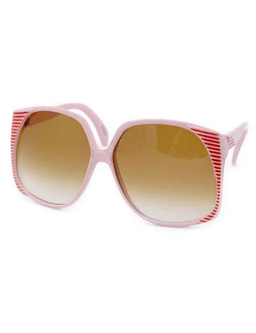 SANTA ANA Pink 70s Oversized Sunglasses sold by Giant Vintage product image thumbnail 2