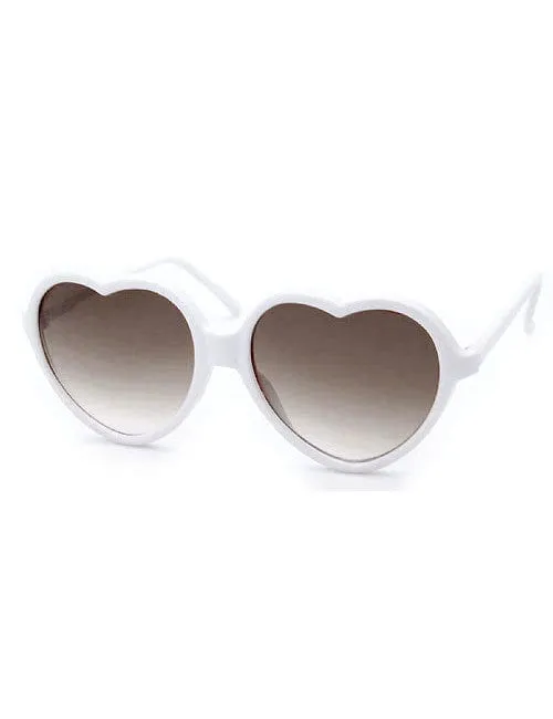 VINTAGE HEARTS White Womens Sunglasses sold by Giant Vintage product image thumbnail 2