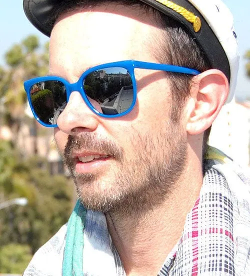 WAVES Blue Mens Sunglasses sold by Giant Vintage product image thumbnail 3