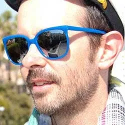 WAVES Blue Mens Sunglasses sold by Giant Vintage