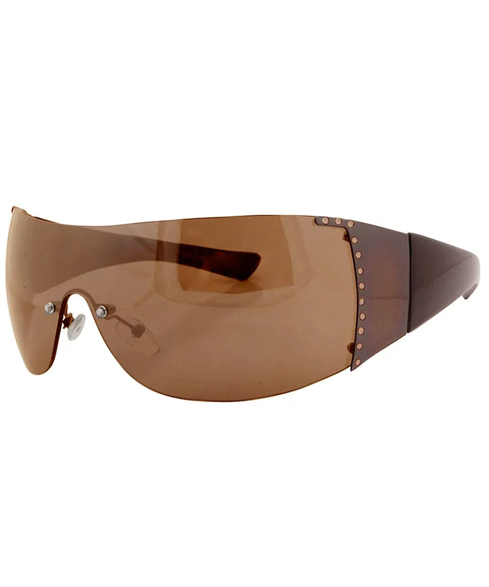 BOMB Brownze Shield Sunglasses sold by Giant Vintage product image thumbnail 2