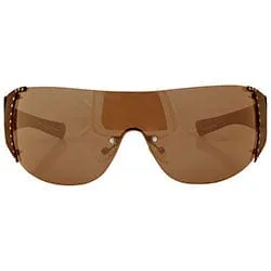 BOMB Brownze Shield Sunglasses sold by Giant Vintage